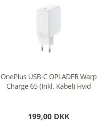 OnePlus USB-C Oploder Warp Charge 65(Inkl.Kabel)