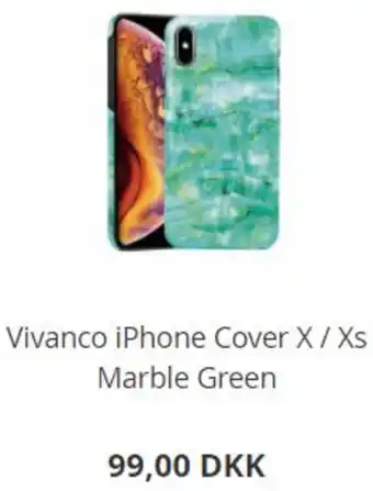 Vivanco iPhone Cover X/Xs Marble Green