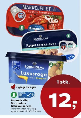 Kvickly Amanda eller Bornholms fiskekonserves tilbud