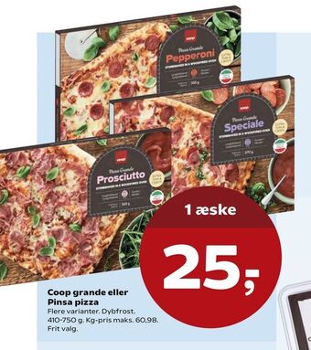 Kvickly Coop grande eller Pinsa pizza tilbud