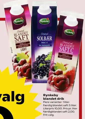 Kvickly Rynkeby blandet drik tilbud