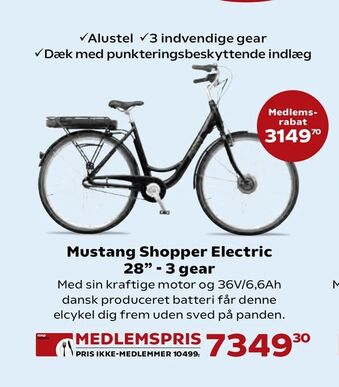Kvickly Mustang Shopper Electric 28" - 3 gear tilbud