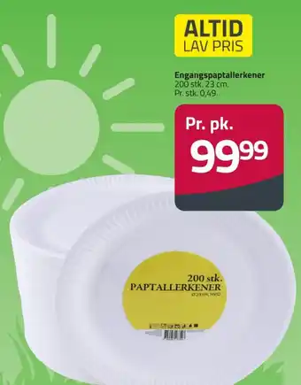 Fleggaard Paptallerken tilbud