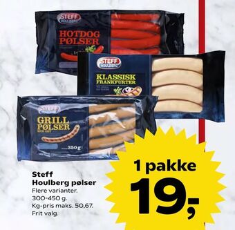 Kvickly Steff Houlberg pølser tilbud