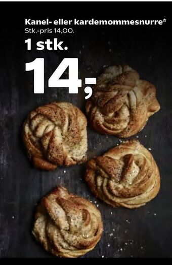 Kvickly Kanel- eller kardemommesnurre tilbud