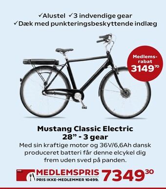 Kvickly Mustang Classic Electric 28" - 3 gear tilbud