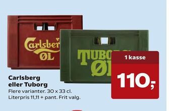 Kvickly Carlsberg eller Tuborg tilbud