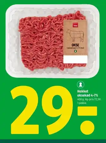 Coop 365 Hakket oksekød 4-7% tilbud