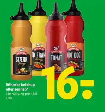 Bähcnke ketchup eller sennep