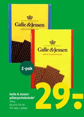 Coop 365 Galle & Jessen pålægschokolade tilbud