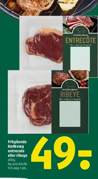 Coop 365 Fritgående Kødkvæg entrecote eller ribeye tilbud