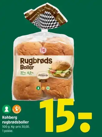 Coop 365 Kohberg rugbrødsboller tilbud