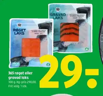Coop 365 365 røget eller gravad laks tilbud
