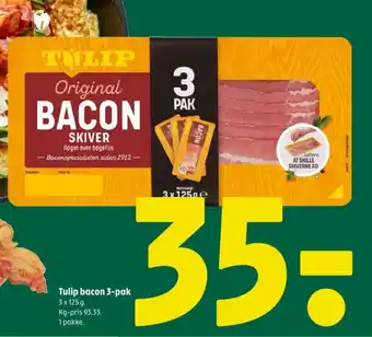 Coop 365 Tulip bacon 3-pak tilbud