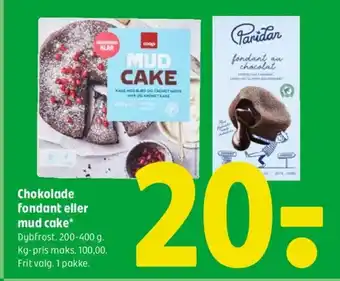 Coop 365 Chokolade fondant eller mud cake tilbud