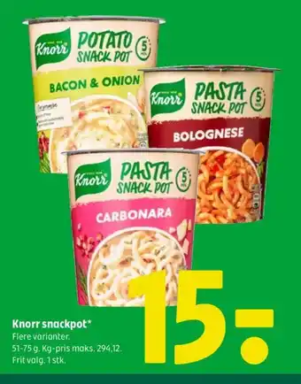 Coop 365 Knorr snackpot tilbud