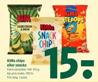 Coop 365 KiMs chips eller snacks tilbud