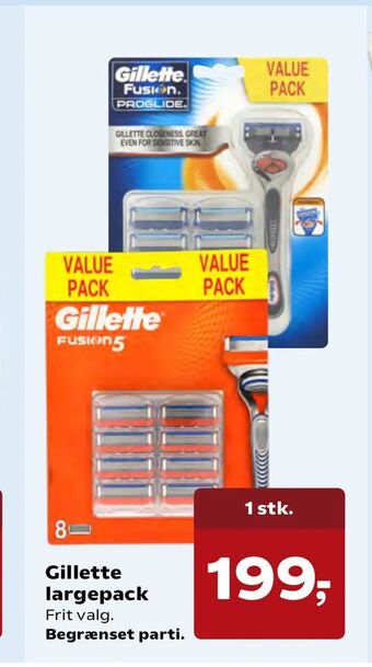 Kvickly Gillette largepack tilbud