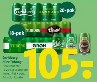 Coop 365 Carlsberg eller Tuborg tilbud