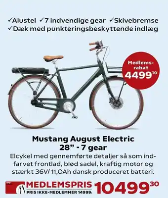 Kvickly Mustang August Electric 28" - 7 gear tilbud