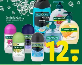 Coop 365 Palmolive deo roll-on, håndsæbe eller shower gel tilbud