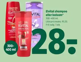 Coop 365 Elvital shampoo eller balsam tilbud