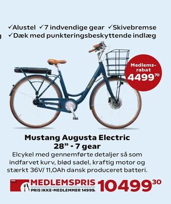 Kvickly Mustang Augusta Electric 28" - 7 gear tilbud
