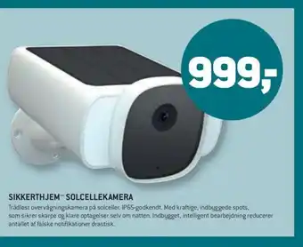 XL-BYG SIKKERTHJEM SOLCELLEKAMERA tilbud