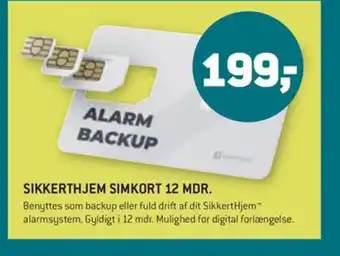 XL-BYG SIKKERTHJEM SIMKORT 12 MDR. tilbud