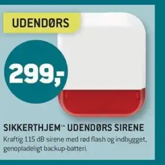 XL-BYG SIKKERTHJEM UDENDØRS SIRENE tilbud