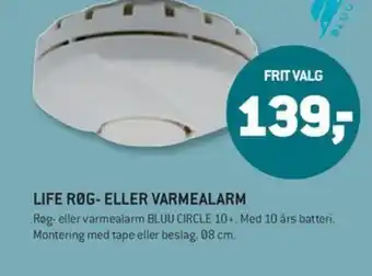 XL-BYG LIFE RØG- ELLER VARMEALARM tilbud