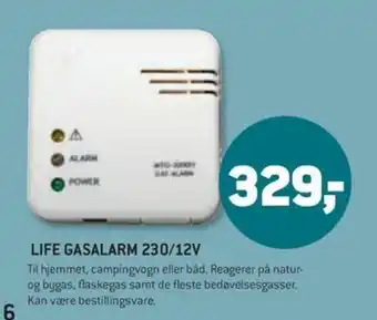 XL-BYG LIFE GASALARM 230/12V tilbud