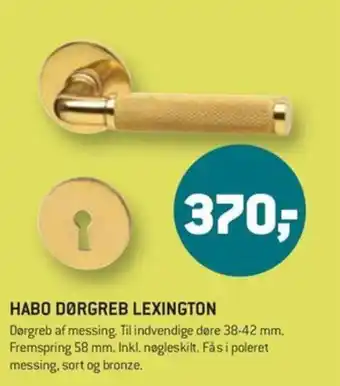 XL-BYG HABO DORGREB LEXINGTON tilbud