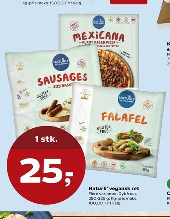 Kvickly Naturli' vegansk ret tilbud