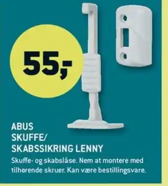 XL-BYG ABUS SKUFFE/ SKABSSIKRING LENNY tilbud