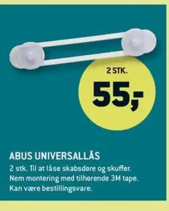 XL-BYG ABUS UNIVERSALLÅS tilbud