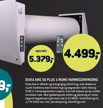 XL-BYG DUKA ONE S6 PLUS 1-RUMS VARMEGENVINDING tilbud