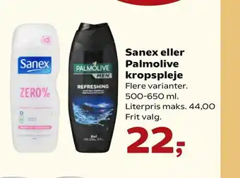 Kvickly Sanex eller Palmolive kropspleje tilbud