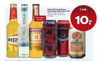 Kvickly Smirnoff Ice, Breezer, Somersby, Mokai eller Cult tilbud