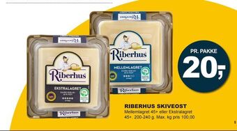 Let-Køb Riberhus skiveost tilbud