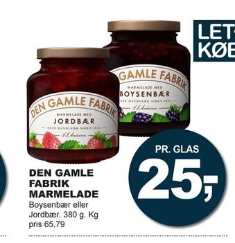 Let-Køb Den gamle fabrik marmelade tilbud