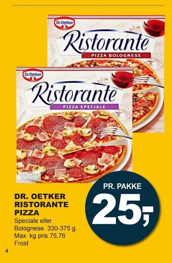 Let-Køb Dr. oetker ristorante pizza tilbud