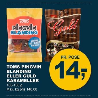 Let-Køb Toms pingvin blanding eller guld karameller tilbud