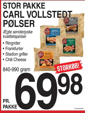 ABC Lavpris CARL VOLLSTEDT PØLSER tilbud