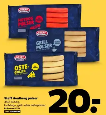 Netto Steff Houlberg pølser 350-400 g tilbud