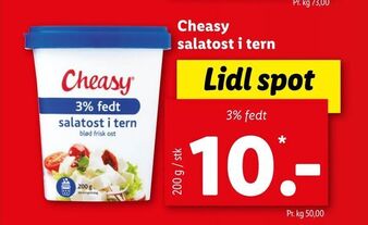 Let-Køb Cheasy salatost i tern tilbud