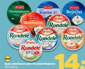 Netto Buko smelteost eller Rondelé flødeost tilbud