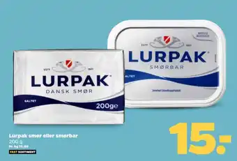 Netto Lurpak smør eller smørbar tilbud