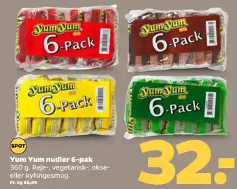 Netto Yum Yum nudler 6-pak tilbud