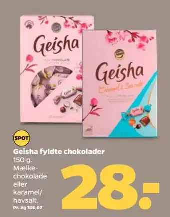 Geisha fyldte chokolader